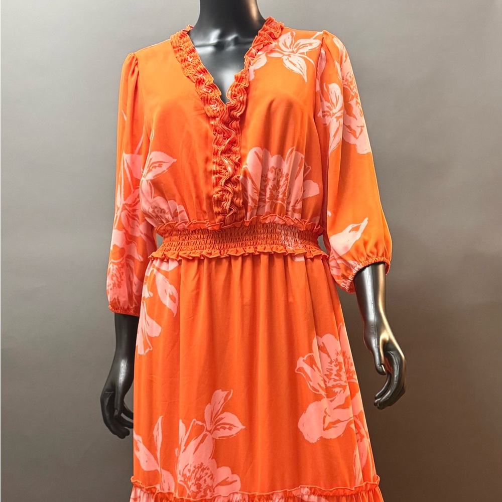 Nicole Miller Vibrant Orange Dress